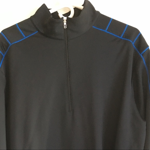 Nike Men’s Black/Blue Dri-FIT Quarter Zip - Picture 3 of 7